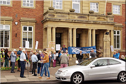 Protest at Lytham Assembly Rooms