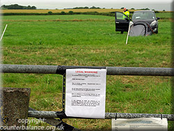 Legal warning on the fracking site